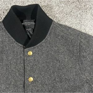 Obey Propaganda Jacket Mens Small Wool Bomber Sweater